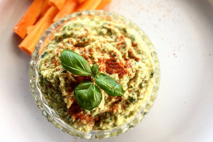 Hummus and Basil Dip